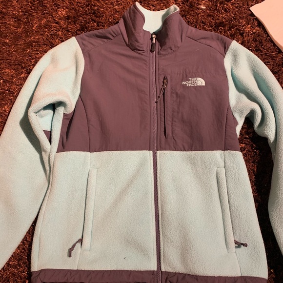Teal and grey NorthFace jacket - Picture 1 of 3